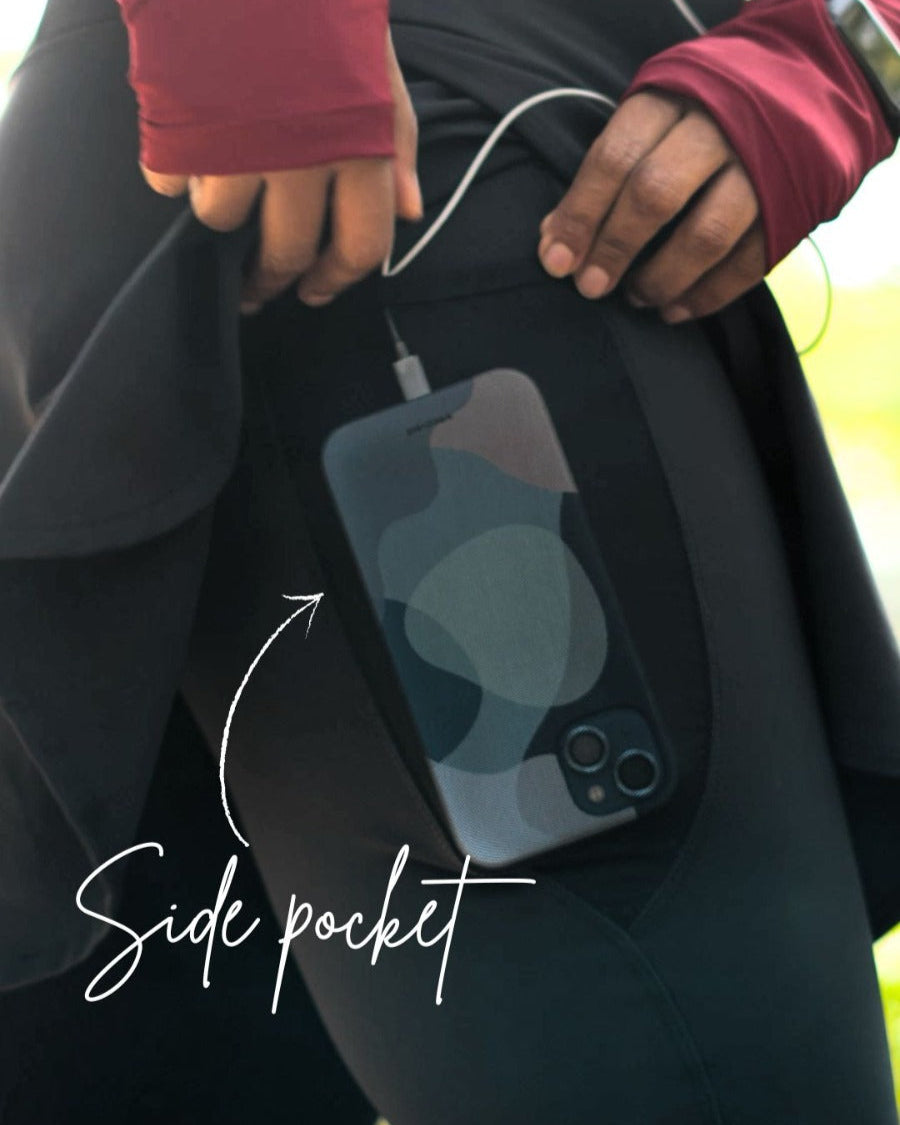 The Pipit Skirted Leggings (Black)