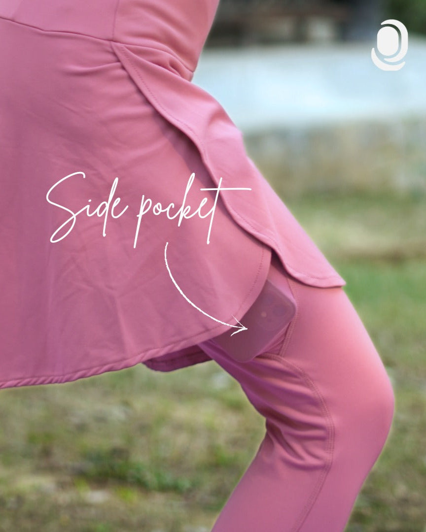 The Pipit Skirted Leggings (Pink)